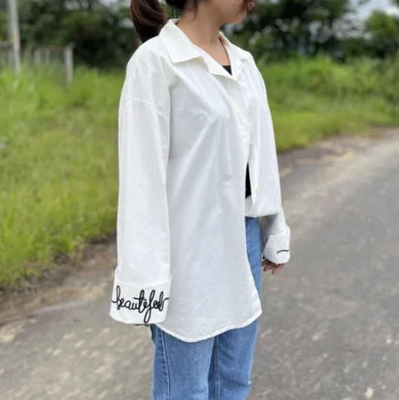 Oversized White Button Down Shirts